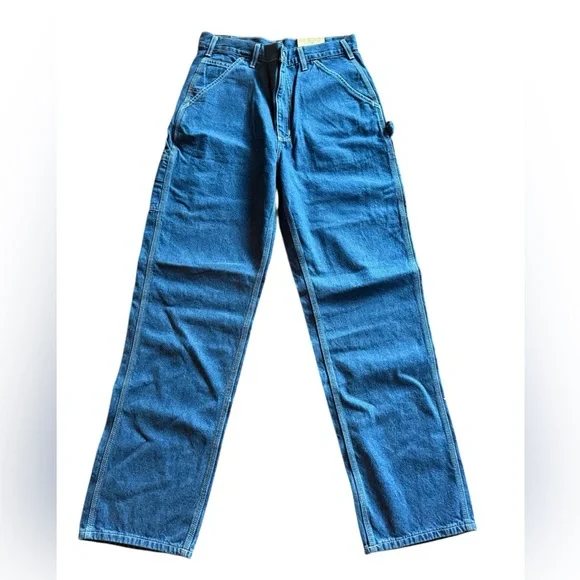 NWT Carhartt Men's Loose Fit Dungaree Work Blue Jeans B13-Size 34x34 - Picture 2 of 7